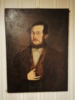 Antik festmény férfi portré 62,5x46 cm