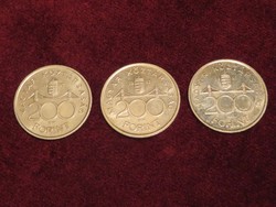 Ezüst 200 forint 1992 együtt 3 darab (1)