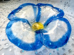 Jelzett Muránói virág alakú tálka 13,5cm 