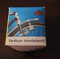 Kerékpár dinamó , áramfejlesztő - eredeti dobozában Bakony művek 1973 -ből