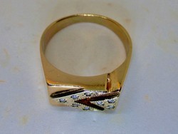 Beautiful old gold ring with stones 5.91g sale!!