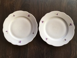 Zsolnay antik lila ibolyás tányérok