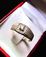 Ezüst bordázott  különleges  gyűrű NAGY MÉRET