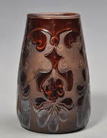Badár Balázs szecessziós vázája, 15,5cm, Mezőtúr  jelzett