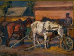 Chiovini Ferencz (1899-1981): Szekérből kifogva