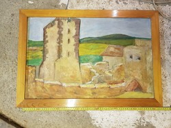 A Nagyvázsonyi vár, olaj, vászon, kb.44x69