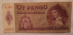 5 Pengő 1939 bankjegy