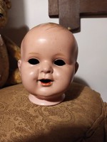 Antik csecsemő babafej sorszámozott