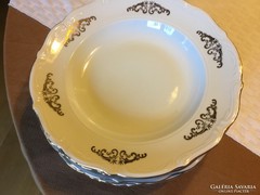 Walbrzych antik porcelán tányér 6 db mély