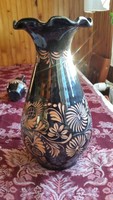 Beautiful glazed, engraved, ceramic vase, pouring for sale !.