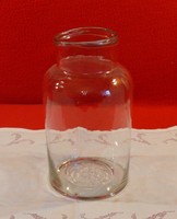 3 literes színtelen huta üveg, befőttes üveg