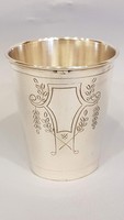 Gyönyörű szép antik ezüst keresztelő pohár ,kupa