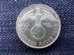 Németország Horogkeresztes .625 ezüst 2 birodalmi márka 1938 E / id 13729/