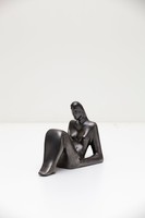 Gorka Géza (1894-1971): Könyvtámasz, heverő női figura, Gorka Géza, 1932-35