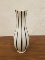 Hollóházi porcelán csíkos váza