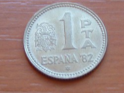 SPANYOL 1 PESETA 1980 '82 FOCI VB 