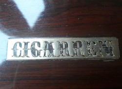 Lakkozott antik cigaretta, szivar kínáló fadoboz