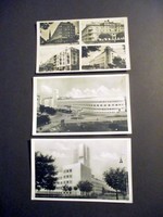 3 db képeslap, Újvidék 1944 Közigazgatási palota, részletek, Sárai kiadás