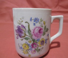 Virágcsokros Zsolnay bögre, csésze
