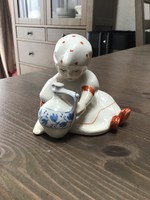 Régi Zsolnay porcelán korsós kislány figura
