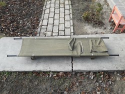 Régi retró német Metaba katonai hordágy sebesült szállító összecsukható ágy
