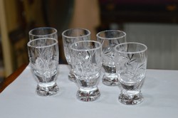 6 darab kristály likőrös pohár 