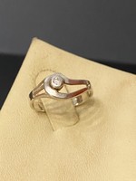 Mutatós ezüst gyűrű cirkónia kő díszítéssel
