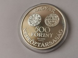 Szt István ezüst 500 Ft 28 gramm 0,900 PP Ritka