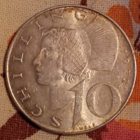 Osztrák ezüst 10 Schilling 1972.