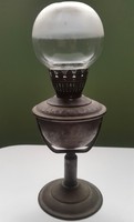 LAMPART No4936 MADE IN HUNGARY petróleum lámpa asztali, falra akasztható burával kanóc szer hiányzik