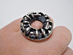 Csodás modernista ezüst gyűrű 59-es méret