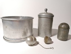 Retro konyhai kellékek só szóró, lisztszita, teafilter, cukortartó (199)