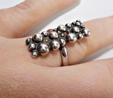 Egyedi , művészi női ezüst gyűrű 925-ös 60-as méret