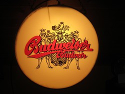 Kétoldalas világító " Budweiser " reklámtábla