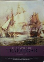 Angol 5 font 2005,Trafalgar csata emlékére 1805-2005, első nap veret díszcsomagolásban, lim