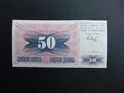 50 dinár 1992 Bosznia - Hercegovina 1992 Hajtatlan bankjegy