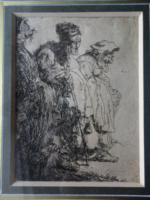 Rembrandt van rijn etching from the turn of the 18th and 19th centuries!