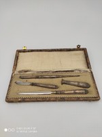 RITKASÁG Antik ezüst íróasztal készlet eredeti dobozában