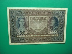 Lengyelország 5000 marek 1920 Ritkább!