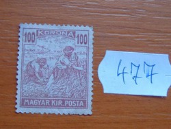 100 KORONA 1920 -1924 ARATÓ - "MAGYAR KIR.POSTA" felirat 477#