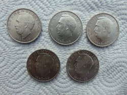 5 darab Széchenyi 10 forint 1948 LOT !!! Szép ezüstök