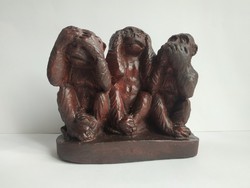 A három majom (nem látok, nem hallok, nem beszélek semmit)