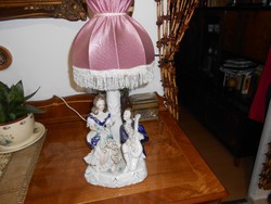 Csodaszép barokk porcelán  asztali lámpa
