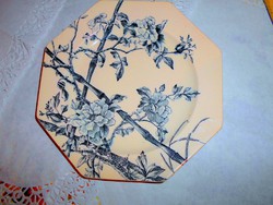 Antik M&C jelzésű angol porcelánfajansz   szögletes tányér 
