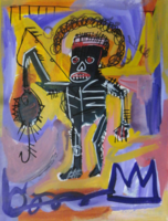 Jean Michel Basquiat: Expresszív figura egérrel - nagyon jó!