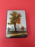 Russian hand painted lacquer box