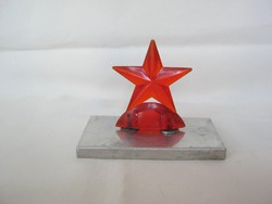Retro szocialista emlék íróasztaldísz vörös csillag