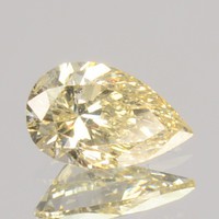 0.18Cts Természetes Kezeletlen Gyémánt Fancy Sárga Csepp/Körte Forma