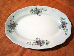 F_027 Régi Jarolina Lengyel porcelán süteményes, sültes kínáló tál, tányér 34 x 24 cm 
