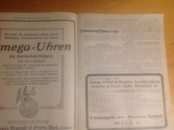 Osztrák magyar monarchiás órás szaklap oldalak  hirdetésekkel ,müszaki rajzokkal 1908  eredeti példá